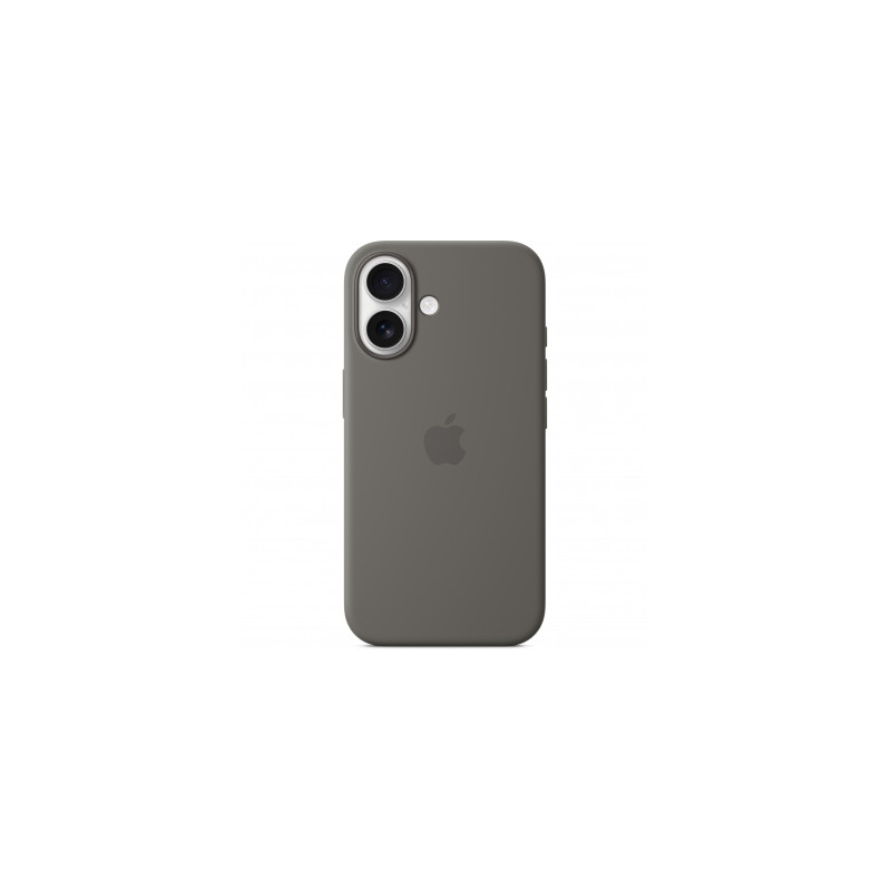 Apple MYY33ZM/A Silicone Case avec MagSafe for iPhone 16 - Stone Gray